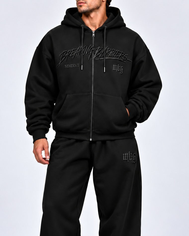 Breaking Zip Hoodie - Blackout
