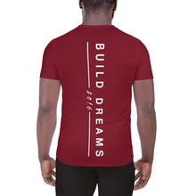 Build Dreams Maroon Athletic T-shirt